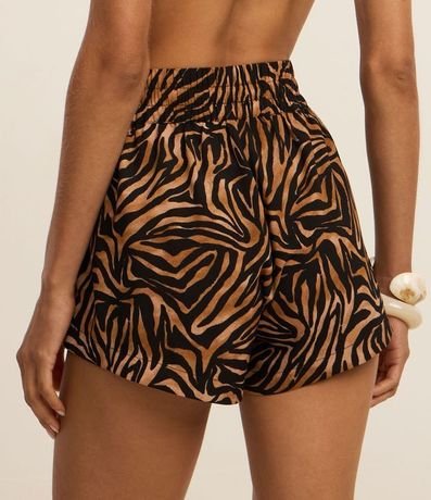 Salida de Playa Short en Chiffon con Estampa Animal Print Zebra 4