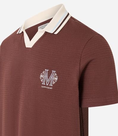 Camisa Polo en Algodón con Textura y Escudo Vintage 8