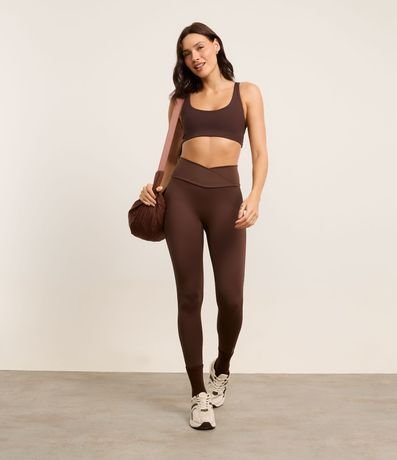 Pantalón Legging Deportiva en Microfibra con Cintura Traspasado 1