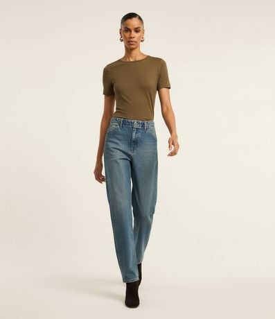 Blusa Básica en Viscosa con Escote Redondo 5