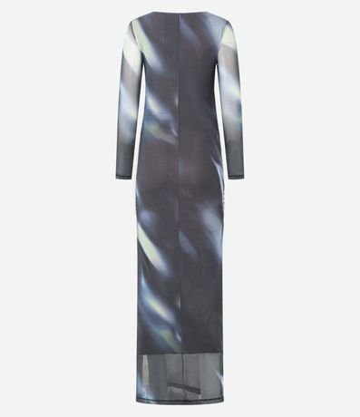 Vestido New Midi en Tule con Estampa Abstracta 10