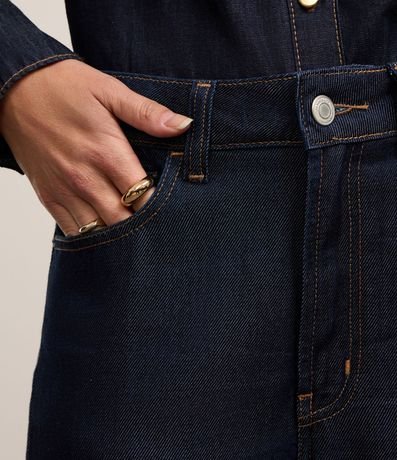 Pantalón Recto en Jeans Raw con Cintura Alta 4