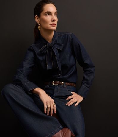 Pantalón Recto en Jeans Raw con Cintura Alta 5