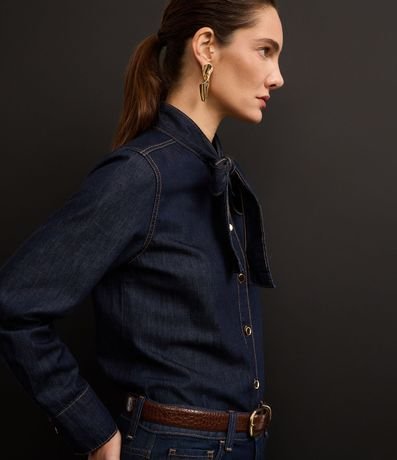 Pantalón Recto en Jeans Raw con Cintura Alta 6