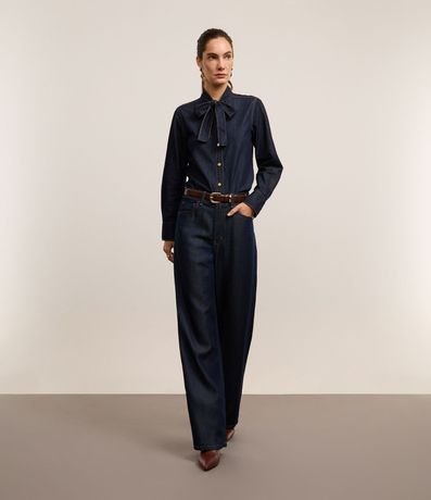 Pantalón Recto en Jeans Raw con Cintura Alta 7