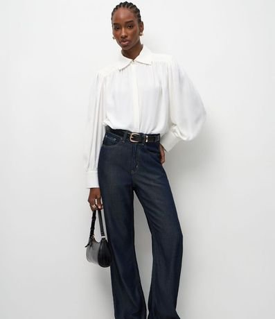 Pantalón Recto en Jeans Raw con Cintura Alta 2