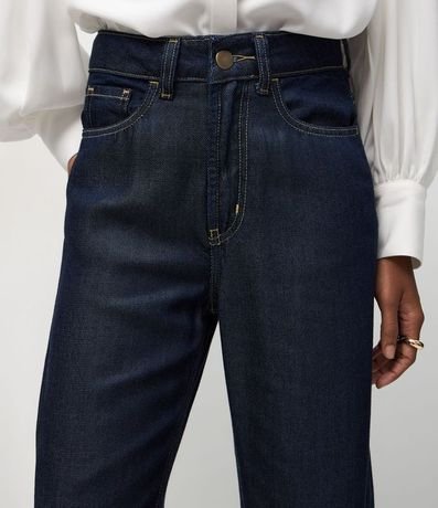 Pantalón Recto en Jeans Raw con Cintura Alta 4