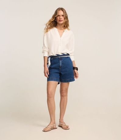 Short en Jeans con Cintura Alta