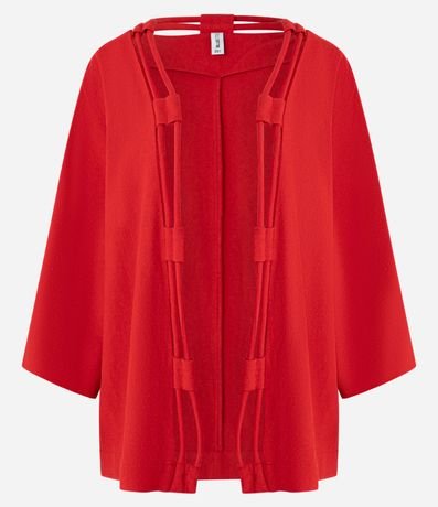 Kimono Alargado en Viscolino con Cuerdas Dobles 4