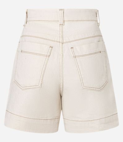 Short Regular en Sarga con Pespunte Contrastante y Bolsillo Cuchillo 6