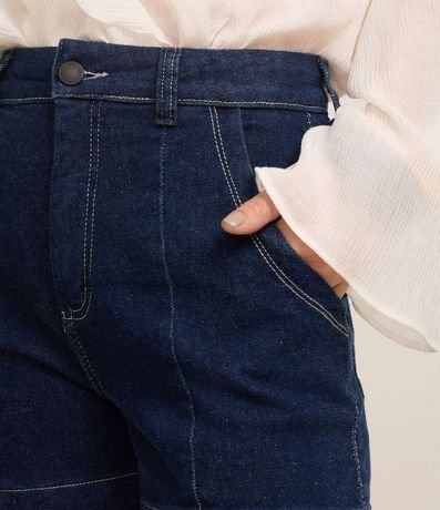 Short Regular en Jeans con Pespunte Contrastante y Bolsillo Cuchillo 4