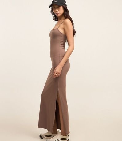 Vestido Largo en Algodón con Abertura Lateral 4