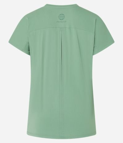 Remera Deportiva en Microfibra con Abertura en la Espalda y Canesú en el Hombro 5