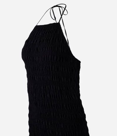 Vestido New Midi en Lastex con Cuello Halter y Volado 7