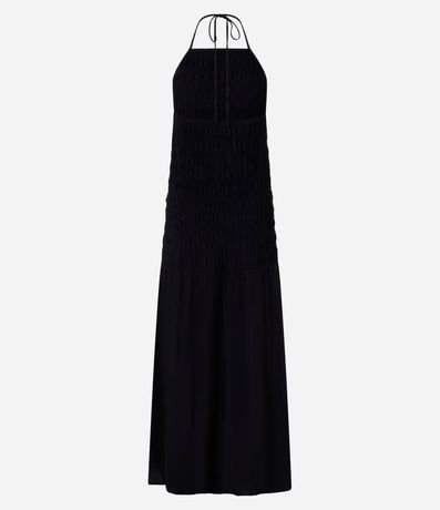 Vestido New Midi en Lastex con Cuello Halter y Volado 8