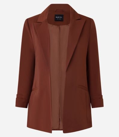 Blazer Oversized Alargado en Sastrería con Pliegues en el Puño 9