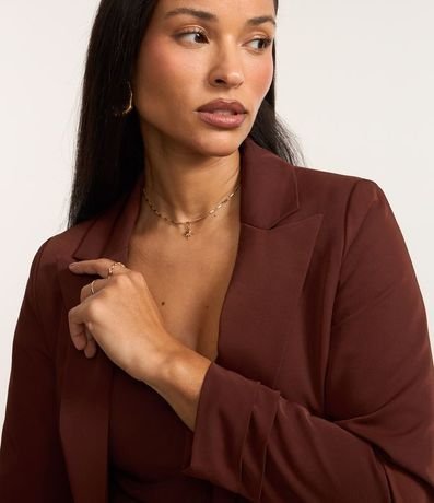 Blazer Oversized Alargado en Sastrería con Pliegues en el Puño 5