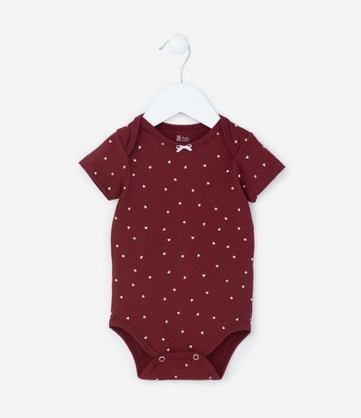 Body Infantil en Algodón con Estampa Corazones - Talle 0 a 18 meses 2