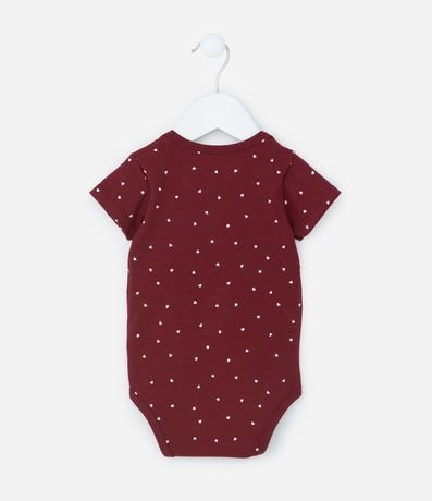 Body Infantil en Algodón con Estampa Corazones - Talle 0 a 18 meses 3