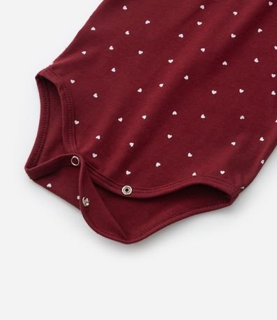 Body Infantil en Algodón con Estampa Corazones - Talle 0 a 18 meses 5