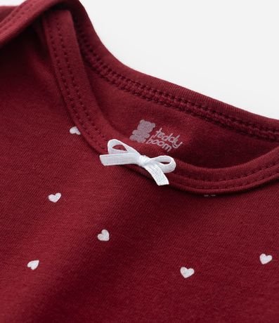 Body Infantil en Algodón con Estampa Corazones - Talle 0 a 18 meses 7