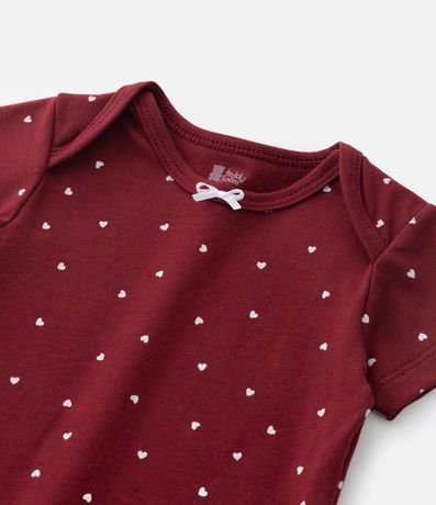 Body Infantil en Algodón con Estampa Corazones - Talle 0 a 18 meses 8