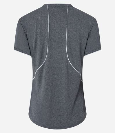 Remera Deportiva en Microfibra con Friso Contrastante 4