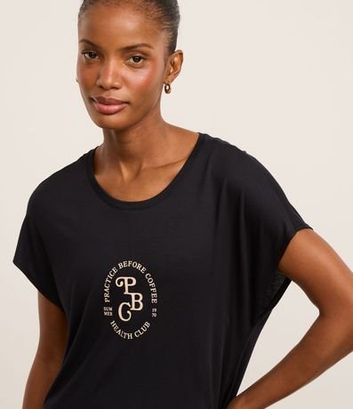 Remera Deportiva Modal Estampa Lettering