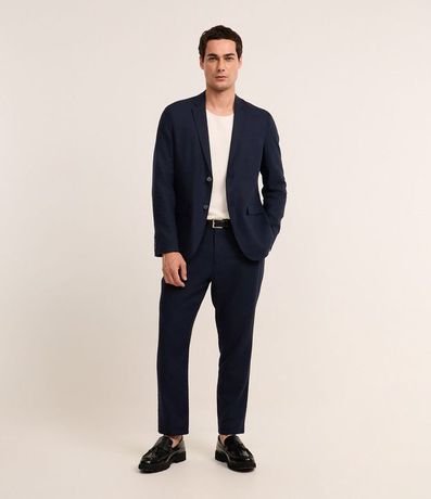 Pantalón Relaxed en Viscolino con Cintura Trabilla