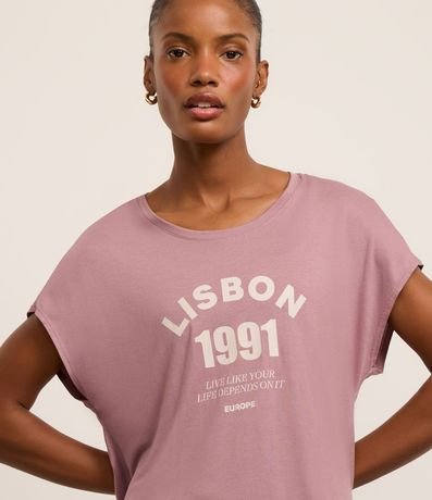 Remera Deportivo en Modal con Estampa Lisbon