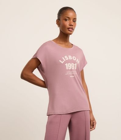 Remera Deportivo en Modal con Estampa Lisbon 2