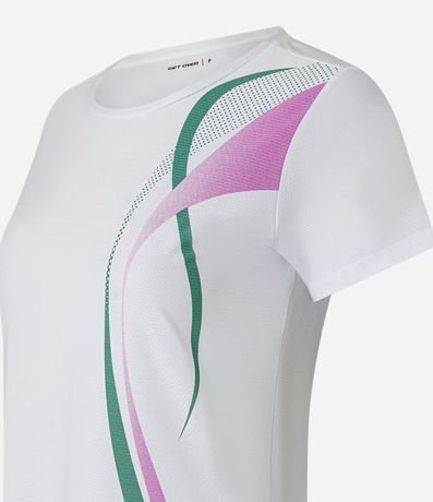 Remera Deportiva en Microfibra con Estampa Ondas 5
