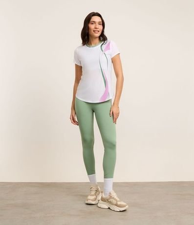 Remera Deportiva en Microfibra con Estampa Ondas 2