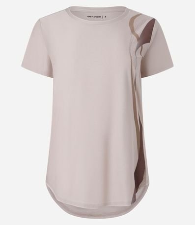 Remera Deportiva en Microfibra con Estampa Ondas 4