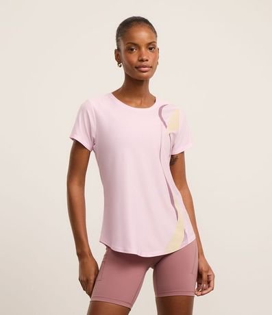 Remera Deportiva en Microfibra con Estampa Ondas 1