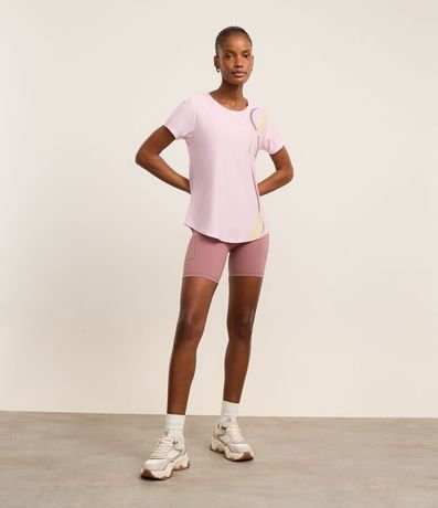 Remera Deportiva en Microfibra con Estampa Ondas 2