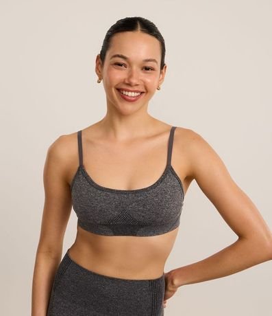 Top sin Copa Seamless Texturizado con Ajuste en la Espalda