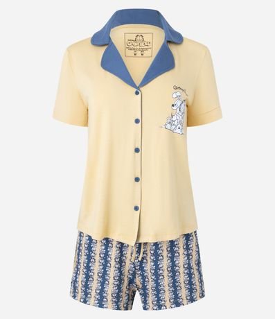 Pijama Short Doll en Viscosa con Estampa Garfield 4