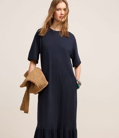 Vestido Midi en Algodón con Mangas Largas 2