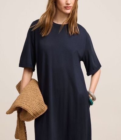 Vestido Midi en Algodón con Mangas Largas 5