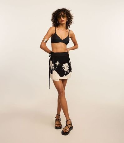 Salida de Playa Pollera Traspasada en Viscolino con Estampa de Cocoteros