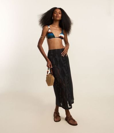 Salida de Playa Pollera Midi con superposición de Laise