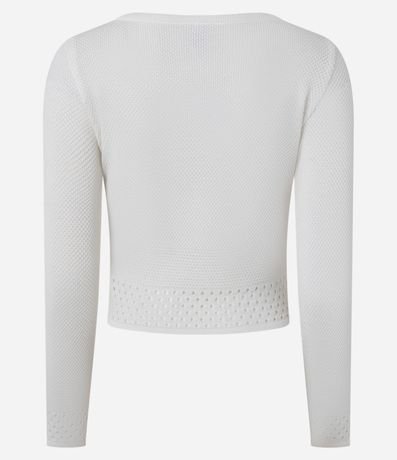 Blusa Corta en Punto con Escote Canoa 3