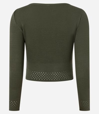 Blusa Corta en Punto con Escote Canoa 4