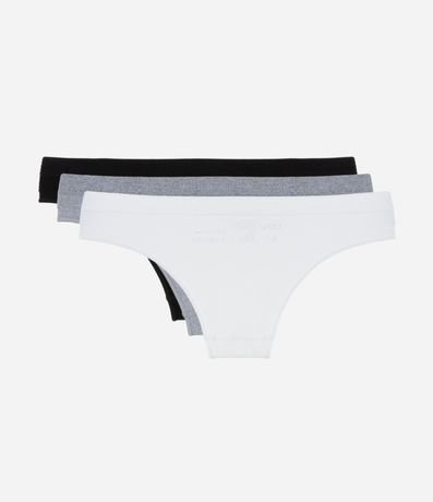 Kit 03 Bombachas Bikini Hilo Seamless Texturizadas 2