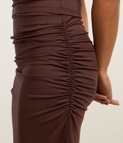 Pollera New Midi con Frunzidos y Fenda 3