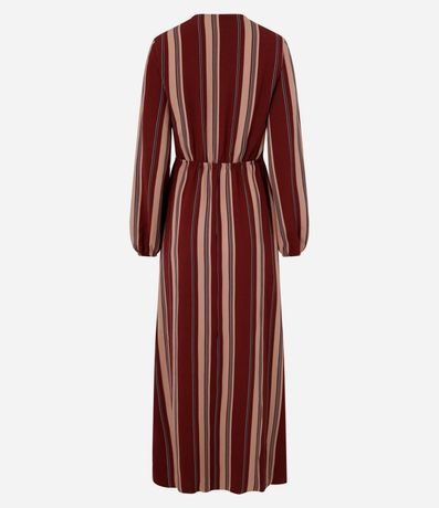 Vestido en Viscolino con Manga Abullonada y Bloque de Color Bicolor 8