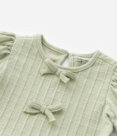 Conjunto Infantil Texturizado con Lacitos y Pantalón Wide Leg - Talle 1 a 6 años 10