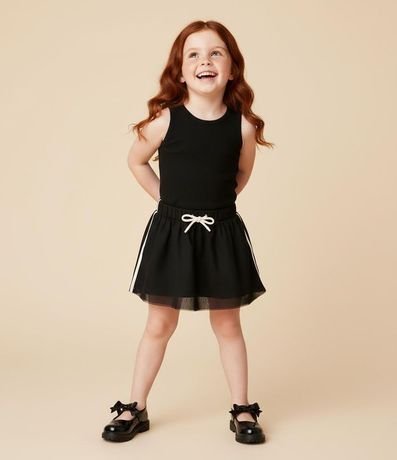 Musculosa Infantil en Ribana con Picueta en las Mangas - Tallas de 1 a 6 años 1