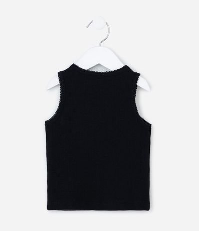 Musculosa Infantil en Ribana con Picueta en las Mangas - Tallas de 1 a 6 años 2